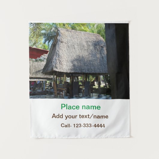 Water Ocean Beach Foto Naam toevoegen Tekst Plaats Wandkleed (Voorkant)