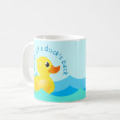 'Water Off A Duck's Back' Schattigee Rubber Ducks  Koffiemok (Voorkant links)