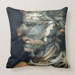 Water, olie op doek, Arcimboldo, Giuseppe Kussen