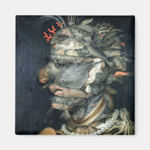 Water, olie op doek, Arcimboldo, Giuseppe Magneet