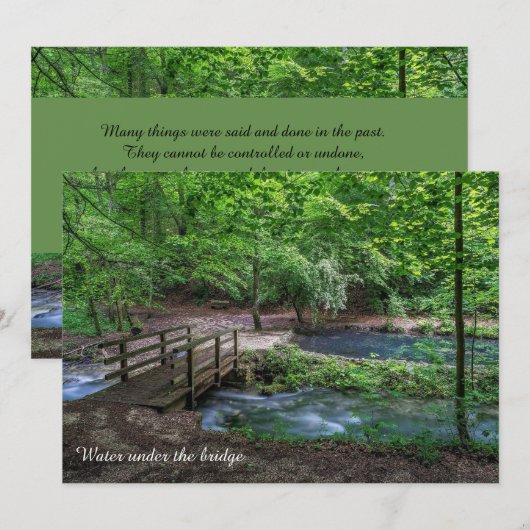 Water onder de brug Fotokaart (Voorkant / Achterkant)