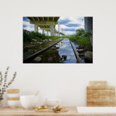 Water onder de brug poster (Keuken)