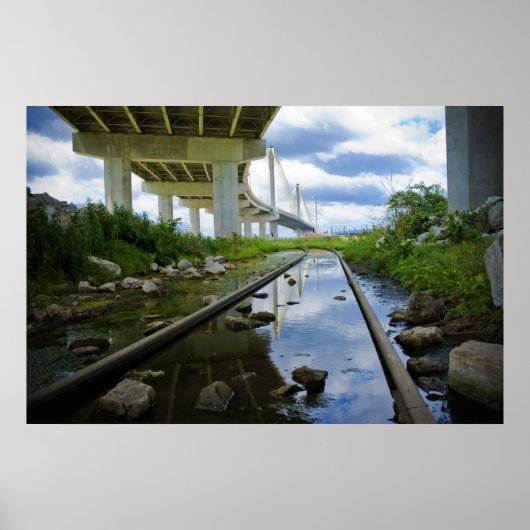 Water onder de brug poster (Voorkant)