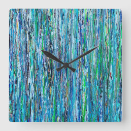 Water onder de Drugwandklok Vierkante Klok