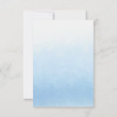 Water Ontmoet Hemel Waterverf Bruiloft RSVP Kaartje (Achterkant)
