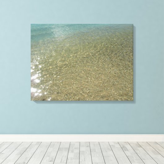Water op Abstracte Natuur Beach I Fotografie Canvas Afdruk (Insitu (Houten vloer))