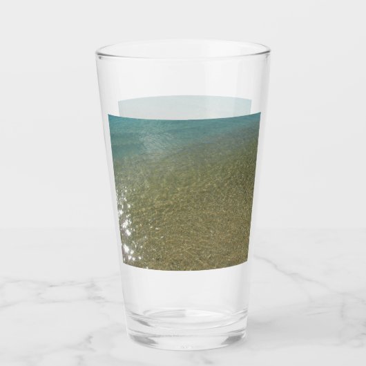 Water op Abstracte Natuur Beach I Fotografie Glas (Voorkant)