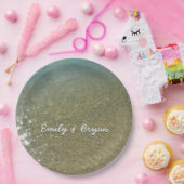 Water op Abstracte Natuur Beach I Fotografie Papieren Bordje (Feest)