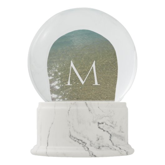 Water op Abstracte Natuur Beach I Fotografie Sneeuwbol (Voorkant)