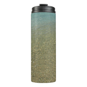 Water op Abstracte Natuur Beach I Fotografie Thermosbeker