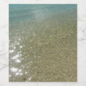 Water op Abstracte Natuur Beach I Fotografie Wijn Etiket (Enkel label)