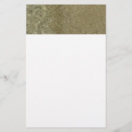 Water op Abstracte Natuur Beach II Fotografie Briefpapier (Voorkant)