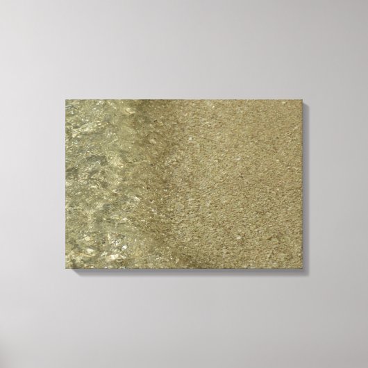 Water op Abstracte Natuur Beach II Fotografie Canvas Afdruk (Voorkant)