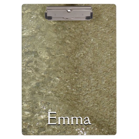 Water op Abstracte Natuur Beach II Fotografie Klembord (Voorkant)