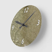 Water op Abstracte Natuur Beach II Fotografie Ronde Klok (Hoek)