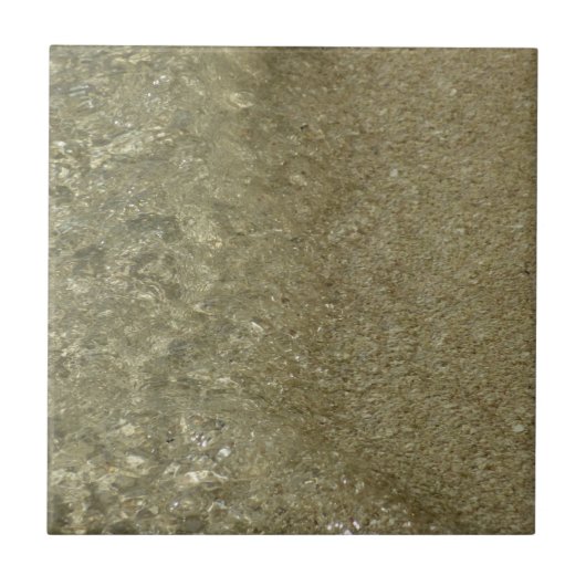 Water op Abstracte Natuur Beach II Fotografie Tegeltje (Voorkant)