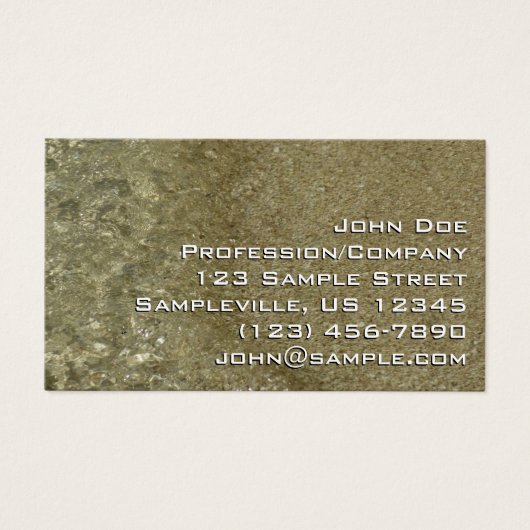 Water op Abstracte Natuur Beach II Fotografie Visitekaartje (Voorkant)