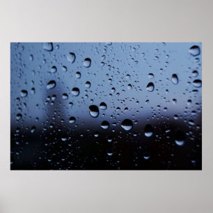 Water op foto's in de nabijheid van de spiegel poster