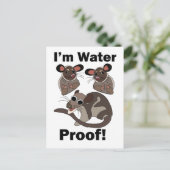 Water Opossum Ik Ben Waterdicht Grappig Briefkaart (Staand voorkant)
