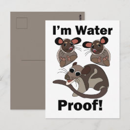 Water Opossum Ik Ben Waterdicht Grappig Briefkaart