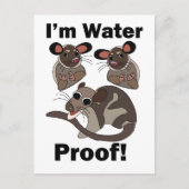 Water Opossum Ik Ben Waterdicht Grappig Briefkaart (Voorkant)