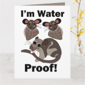 Water Opossum Ik Ben Waterdicht Grappig Kaart (Gele Bloem)
