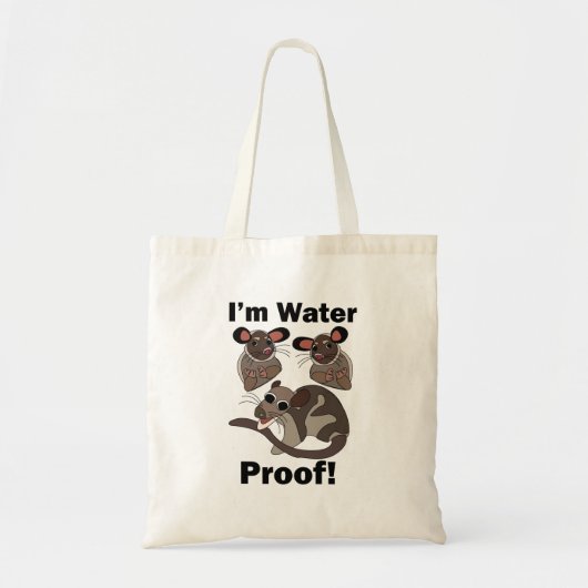 Water Opossum Ik Ben Waterdicht Grappig  Tote Bag (Voorkant)