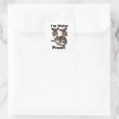 Water Opossum Ik Ben Waterdicht Grappig Vierkante Sticker (Tas)