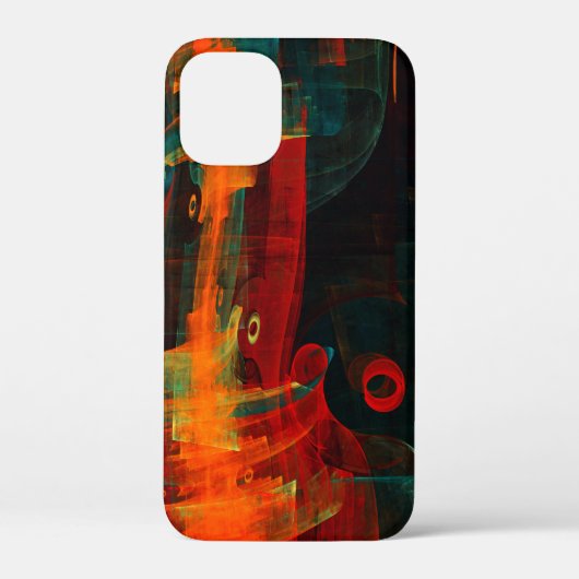 Water Oranje Rood Blauw Modern Abstract Kunst Patr Case-Mate iPhone Case (Achterkant)