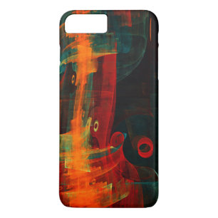 Water Oranje Rood Blauw Modern Abstract Kunstpatro iPhone 8/7 Plus Hoesje