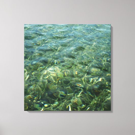 Water over Zee Grass I Caribbean Natuur Canvas Afdruk (Voorkant)