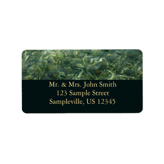 Water over Zee Grass I Caribbean Natuur Etiket (Voorkant)