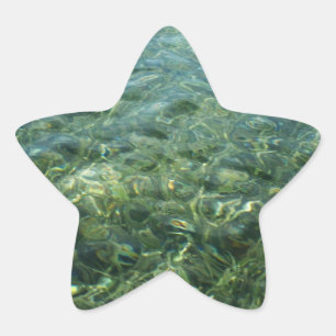Water over Zee Grass I Caribbean Natuur Ster Sticker