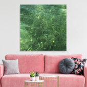 Water over Zee Grass II (Blauw en groen) Foto Canvas Afdruk (Insitu (Woonkamer))