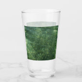 Water over Zee Grass II (Blauw en groen) Foto Glas (Achterkant)