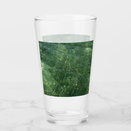 Water over Zee Grass II (Blauw en groen) Foto Glas (Voorkant)