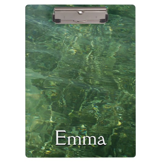 Water over Zee Grass II (Blauw en groen) Foto Klembord (Voorkant)