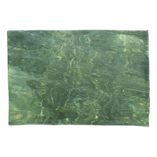 Water over Zee Grass II (Blauw en groen) Foto Kussensloop (Voorkant)