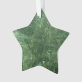 Water over Zee Grass II (Blauw en groen) Foto Ornament (voorkant)