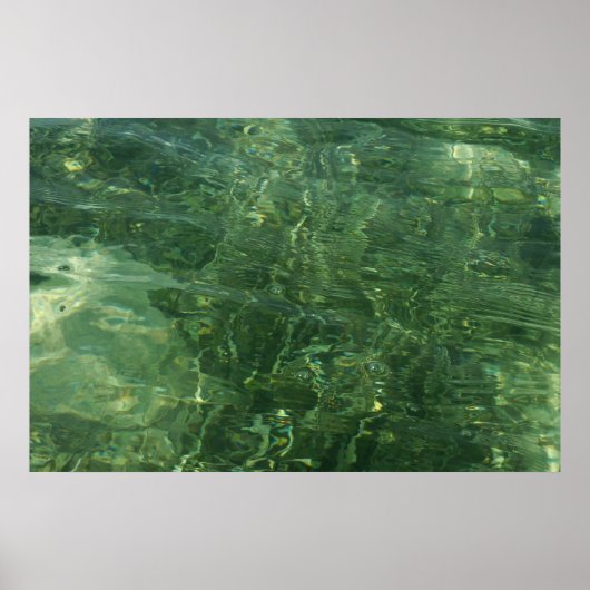 Water over Zee Grass II (Blauw en groen) Foto Poster (Voorkant)