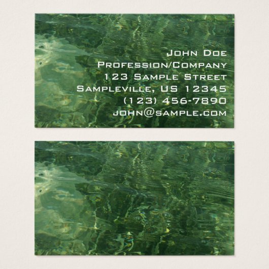 Water over Zee Grass II (Blauw en groen) Foto Visitekaartje (Voorkant /achterkant)