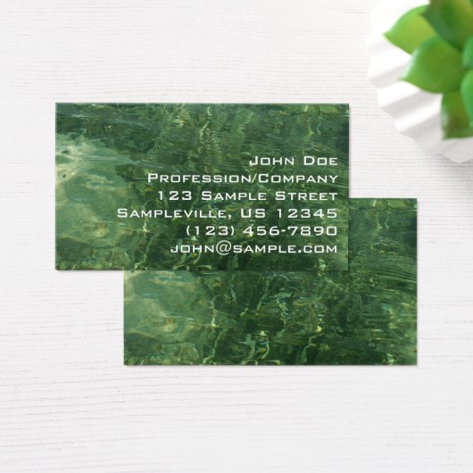 Water over Zee Grass II (Blauw en groen) Foto Visitekaartje (Bureau)