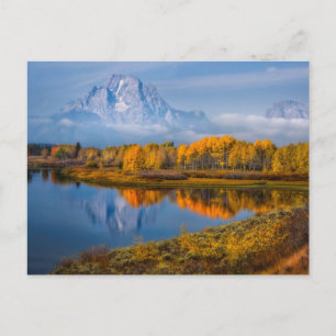Water Oxbow Bend Jackson Wyoming Briefkaart
