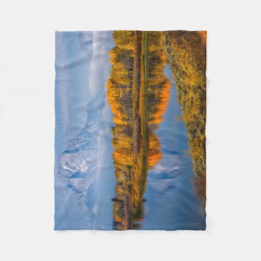 Water | Oxbow Bend Jackson Wyoming Fleece Deken (Voorkant)