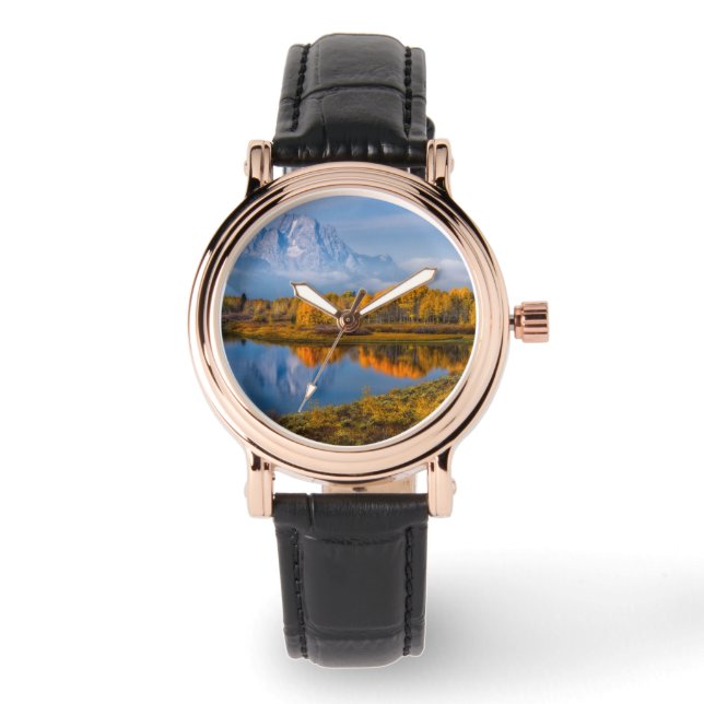 Water | Oxbow Bend Jackson Wyoming Horloge (Voorkant)