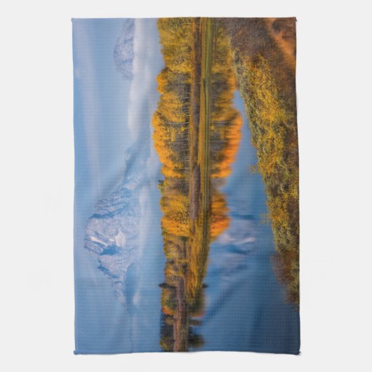 Water | Oxbow Bend Jackson Wyoming Theedoek (Verticaal)