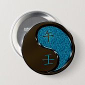 Water Paard Ronde Button 7,6 Cm (Voorkant /achterkant)