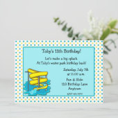 Water Park Birthday Invitation Kaart (Staand voorkant)