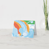 Water Park Pool Party Bedankt kaart (Achterkant)