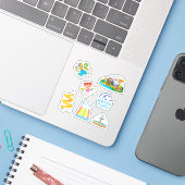 Water Park Stickers (Laptop met iPhone)